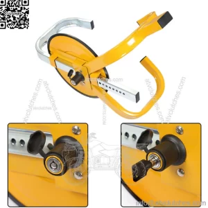 Wheel Lock Clamp Boot Tire Claw Trailer Car Truck Anti-Theft Lock w/ 2 Keys