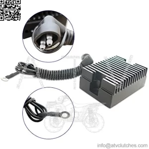 Voltage Regulator Rectifier Fits for Harley-Davidson CVO Dyna Electra Glide Fatboy Heritage Softail Springe Low Rider 1989-2014, Black Replacement OE 74519-88 74519-88A