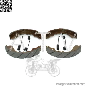 2 Sets Rear Brake Shoes +Springs FOR 2005-2016 Kawasaki 600 Mule KAF 400
