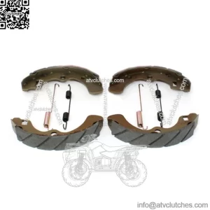 2 Sets GROOVED REAR BRAKE SHOES SPRINGS 09-13 Kawasaki KAF 950 Mule 4010 Diesel