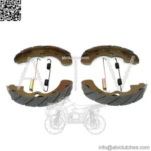 2 Sets GROOVED FRONT BRAKE SHOES SPRINGS 09-13 Kawasaki KAF 950 Mule 4010 Diesel