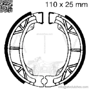 brake shoes H303 front rear for Peugeot New Vivacity 50 2T Sportline