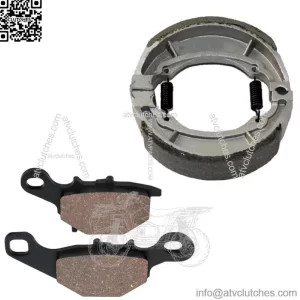 Front Brake Pads and Rear Brake Shoes for Suzuki DR-Z125L DRZ125L 2003-2019