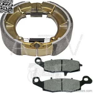 Front Brake Pads & Rear Shoes for Kawasaki VN800B Vulcan 800 Classic 1996-2005