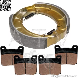 Front Brake Pads & Rear Brake Shoes for Yamaha XV750 Virago 750 1988-1997