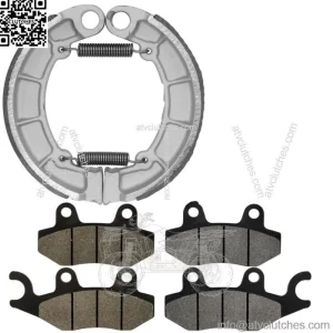 Front & Rear Brake Pads Shoes for Kawasaki KLF300 Bayou 300 4X4 1995-2004