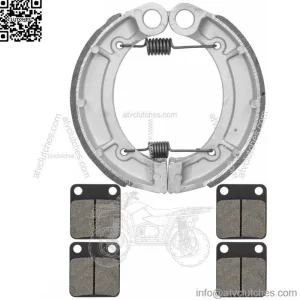 for Yamaha Grizzly 350 YFM350 4WD Irs Hunter 07-12 Front Pads & Rear Brake Shoes