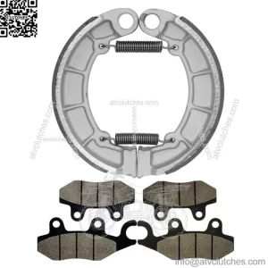 Front Brake Pads & Rear Shoes for Kawasaki KLF400 Bayou 400 4X4 1993-1999
