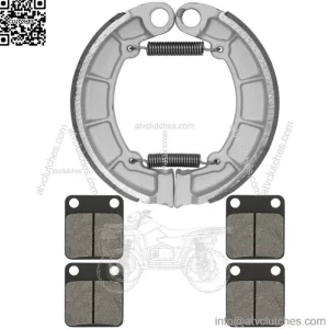 Front Brake Pads & Rear Shoes for Kawasaki KVF300 Prairie 300 4X4 1999 00 01 02