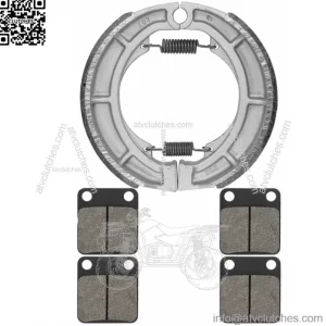 for Suzuki LTF400F LT-F400F Eiger 4WD 2002-2005 Front & Rear Brake Pads Shoes