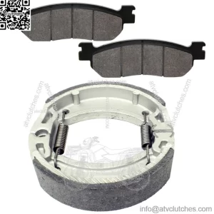 Front Brake Pads and Rear Brake Shoes for Yamaha TW200 Trailway 200 2001-2020