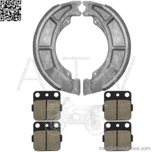 Front Brake Pads And Rear Brake Shoes for Suzuki LT-F250 Ozark 250 2007-2014