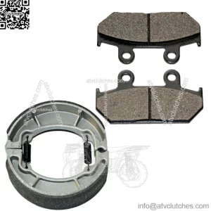 Front Brake Pads & Rear Brake Shoes for Honda NX650 Dominator 1988 1989