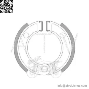 Front Brake Shoes Fit HONDA QR50 1983 1984 1985 1986 1987 1988 1989 1990 S4S