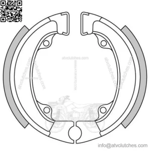 Brake shoes rear GF.1198 Honda or 50/PX 50/QR 50 and