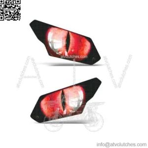 UTV Headlight Eye Graphics Kit Decal Cover For Can Am Maverick X3 ECLIPSE RED