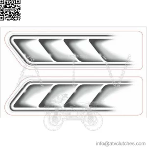 2Pcs 3D Car Side Parts Air Vents Outlet Fake Sticker Decal Decor Car Accessories (For: Ford F-150)