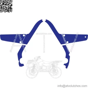 GRIP IT KIT BLUE FRAME RAPTOR700  700 YAMAHA GRAPHICS DECAL GUARDS