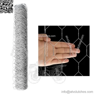 72"x150' Galvanized Poultry Net Metal Mesh Fencing Chicken Wire 2" Holes Rustic