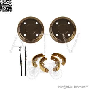 Golf Cart Brake Repair Kit For Club Car DS 2000+, Cables, Shoes, and Drums, NEW