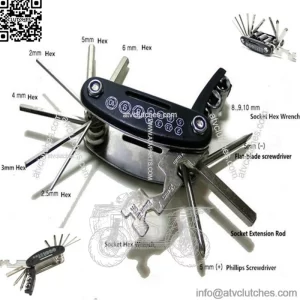 Motorcycle Repair Tool Bike Accessories 15-in-1 Allen Key Hex Wrench Screwdriver (For: More than one vehicle)