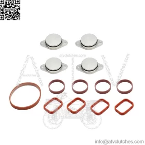 BMW Diesel Engine Vortex Swirl Flap Repair Kit 33MM 4PCS with Leather Ring #Silver