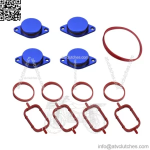 BMW Diesel Engine Vortex Swirl Flap Repair Kit 33MM 4PCS with Leather Ring #Blue