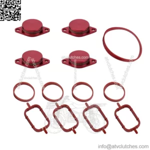 BMW Diesel Engine Vortex Swirl Flap Repair Kit 33MM 4PCS with Leather Ring #Red