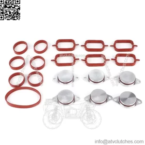 BMW Diesel Engine Vortex Swirl Flap Repair Kit 22MM 6PCS with Leather Ring #Silver