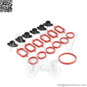 BMW Diesel Engine Vortex Swirl Flap Repair Kit 22MM 6PCS with Leather Ring #Black