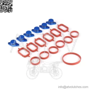 BMW Diesel Engine Eddy Swirl Flap Repair Kit 22MM 6PCS with Leather Ring #Blue
