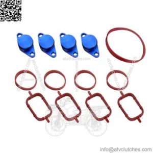 BMW Diesel Engine Vortex Swirl Flap Repair Kit 22MM 4PCS with Leather Ring #Blue
