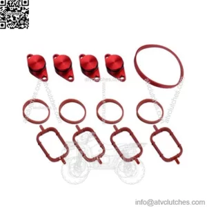 BMW Diesel Engine Vortex Swirl Flap Repair Kit 22MM 4PCS with Leather Ring #Red