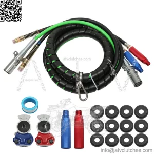 12FT 3-in-1 Wrap Set Air Line Hose Assemblies fit For Semi Truck Tractor Traile