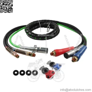 For Semi Truck Tractor Trailer 12FEEt 3-in-1 Wrap Set Air Line Hose Assemblies