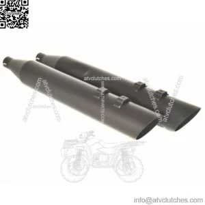 Jackpot M8 Street Outlaw Black Slash Down Slip On Mufflers Harley Touring 2017+ (For: Harley-Davidson)