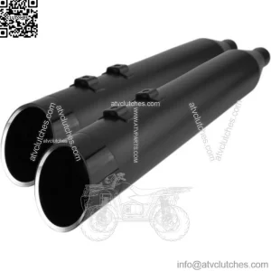 Khrome Werks Black Edge 4.5 HP Plus Slip On Mufflers Pipes Harley Touring 95-16 (For: Harley-Davidson)