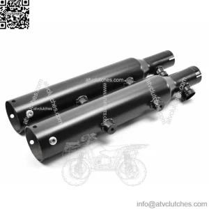 Rush Exhaust 3" Slip On Black Mufflers Tip Compatible Harley Sportster XL 09-13 (For: Harley-Davidson)