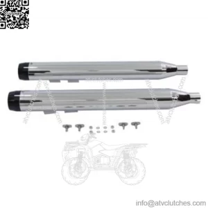 Chrome Black Tip Megaphone 3.5" Slip-on Ons Mufflers Pipes 95-16 Harley Touring (For: Harley-Davidson)