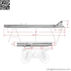 36" 39" 42" Fishtail Exhaust Muffler for harley motorcycle
