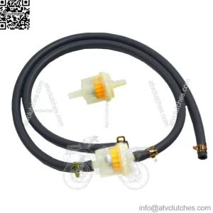 1/4?? Inner Diameter Fuel Line Hose and Filter and 4pcs Clamps for ATV Motorcycle