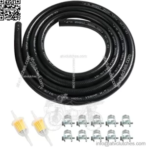 6 Feet Fuel Line Hose for Small Engines,1/4" 5/16" Inch ID Fuel Line Kits with Gas Inline Fuel Filtersfor Mower, Tractor, Dirt Bike,Small Engines and Generators (8mm)