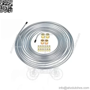Zinc-Coated Brake Line Tubing Kit 25 Ft. 3/16" and 1/4" All Fittings