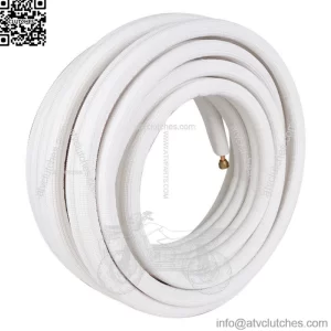 White Pipe Install Kit For Mini Split Heat Pump Systems 50 Feet 1/4" - 3/8" Dia