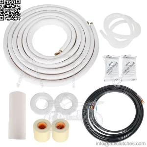 Install Kit For Mini Split Heat Pump Systems 1/4" - 3/8" Dia. 25Feet White Pipe