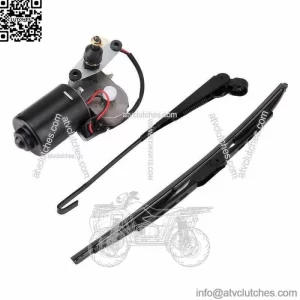 UTV 12V Electric Windshield Wiper Motor Kit for Polaris RZR Kawasaki Hard Coated (For: More than one vehicle)