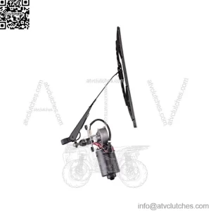 12 Volt Electric Windshield Wiper Motor Kit Fits UTV Polaris RZR Ranger 900 1000, Hard Coated Or Glass Windshields, 110 Degree Sweep (Multiple Wiper Sizes)