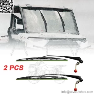 2PC UTV Manual Operated Windshield Wiper for Can Am X3 Polaris Ranger 570 RZR (For: John Deere Gator CS)