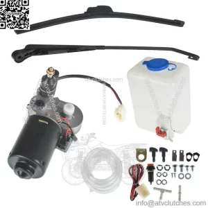 12V Windshield Washer Bottle+Electric Windshield Wiper for Polaris RZR Can Am X3
