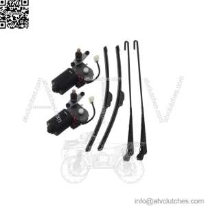 2pcs Premium Universal 12V Electric UTV Windshield Standard Wiper Motor Kit(For: More than one vehicle)